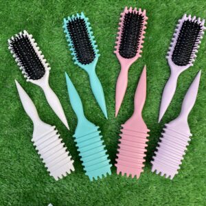 2pcs curly hair comb set - air cushion comb cleaning brush - curly rod styling comb large wave fluffy comb natural curl styling comb dry wet dual-purpose hair salon tools for Women's gift for mother's day mother