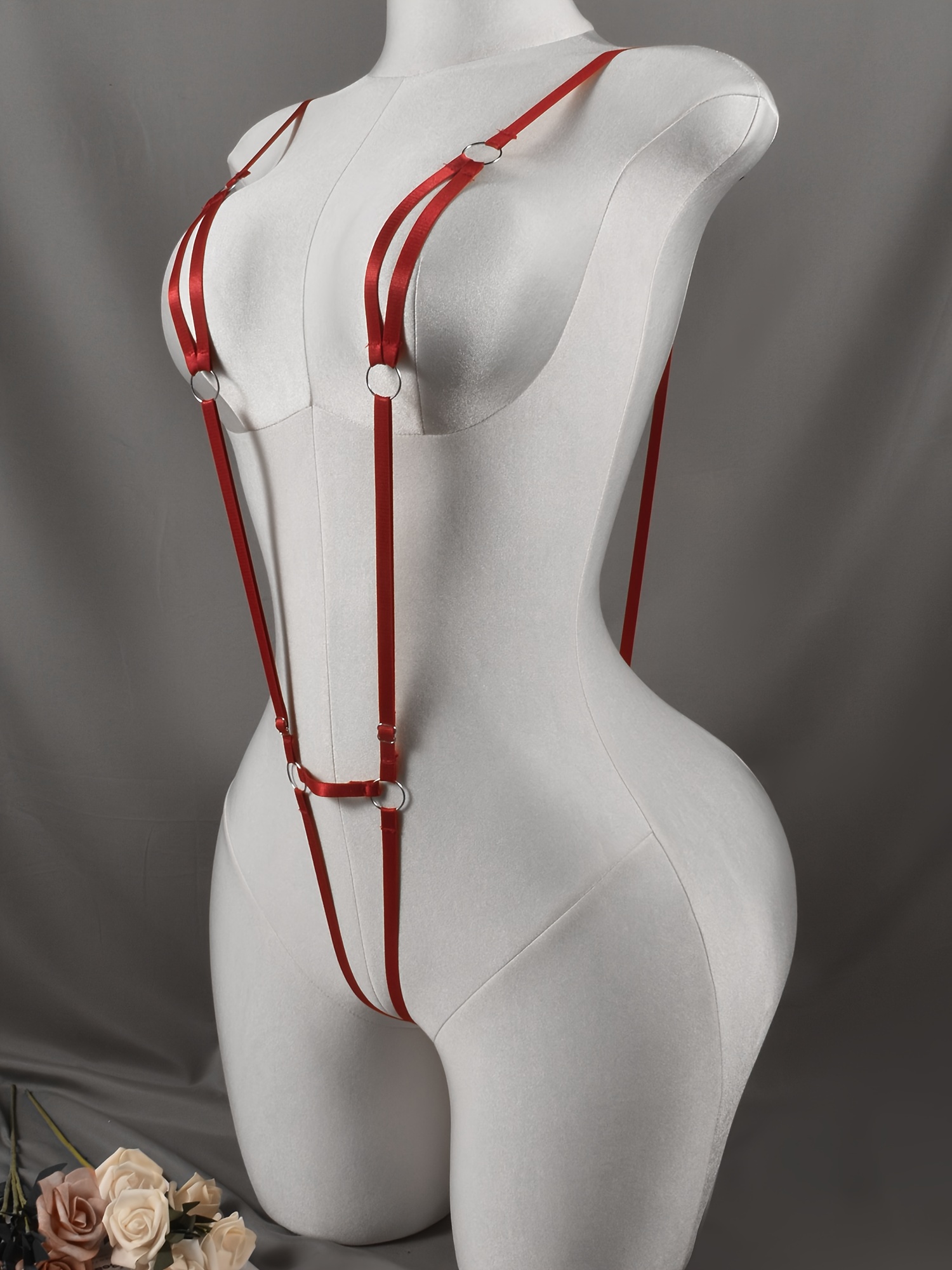 Sexy 3-Point Hollowed-Out One-Piece Suit Adjustable Erotic One-Piece Suit - Image 3