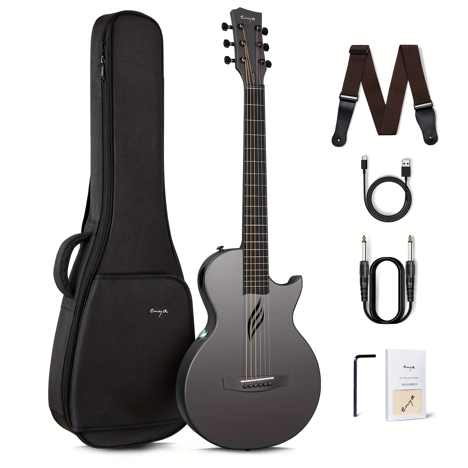 Enya NOVA Go SP1 Carbon Fiber Acoustic Electric Guitar with Smart Acousticplus…
