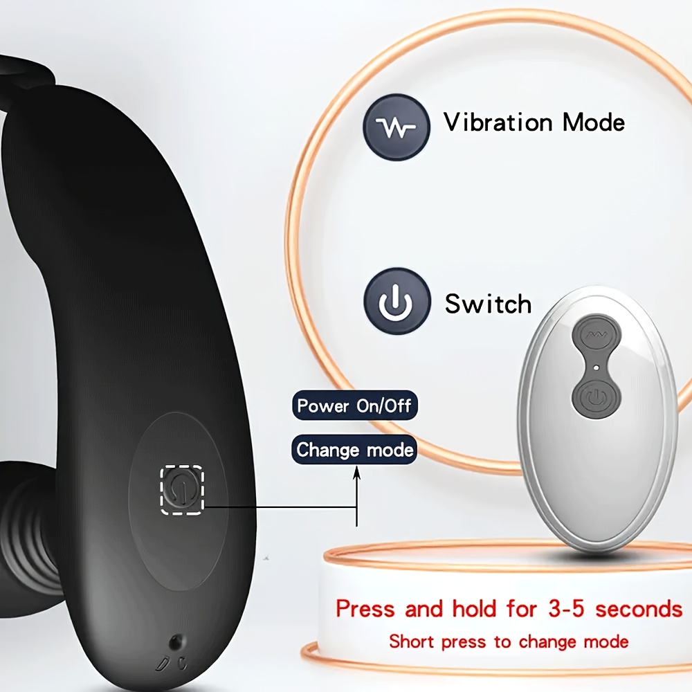 Prostate Massager Anal Vibrator Thrusting Vibrating 10 Modes with 3 Motors Remote Control Telescopic, Rooster Ring Anal Plug Anal Sex Toys P Spot Massager Male Sex Toys for Men Enema Products Dildos Women Couples Remote Control, Christmas Gift - Image 6