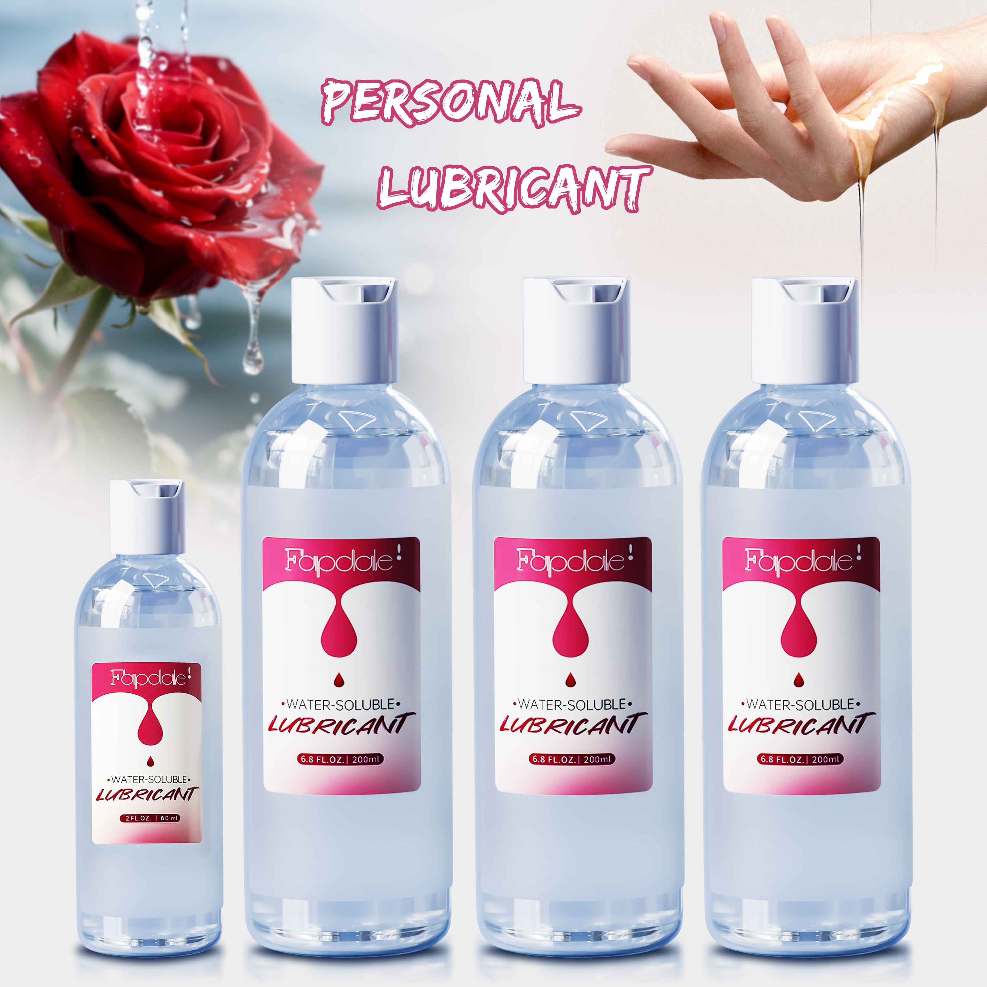 1-6 Bottles/2-20oz Water Based Lubricant Luxury Personal Gel Sex Lube Silky Smooth Long Lasting Natural Feel For Couples Men Women Gay For Intimate Moments Sex Love Toy Non-Staining Recipe Upgraded Portable Lubrication Gel 60ML/120ML/200ML