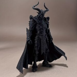 1pc Dark Demon Figure - Gothic Fantasy Action Figure with Sword & Shield, Black Armor & Horns - Realistic Collectible Statue for Tabletop RPG Fans, Indoor/Outdoor Use Suitable for Home, Office, Bookshelf - Christmas, Halloween, Valentine's Day Gift