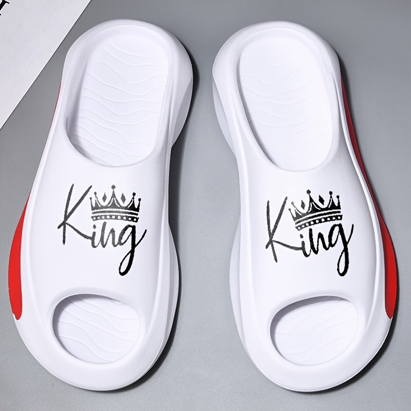 VMI Men's EVA Slides - Open-Toe, Non-Slip Sports Sandals with Arch Support, Ideal for Indoor/Outdoor & Shower Use - Black & White PatternSuitable for Men & Women - Image 7