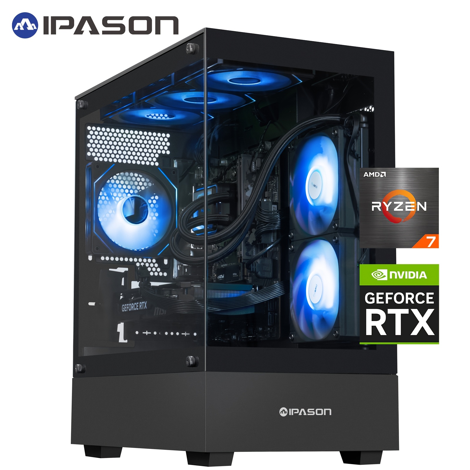 [Gaming Desktop PC] IPASON Gaming Desktop PC | Ryzen7 9700X, RTX 5060Ti 16G, 32…