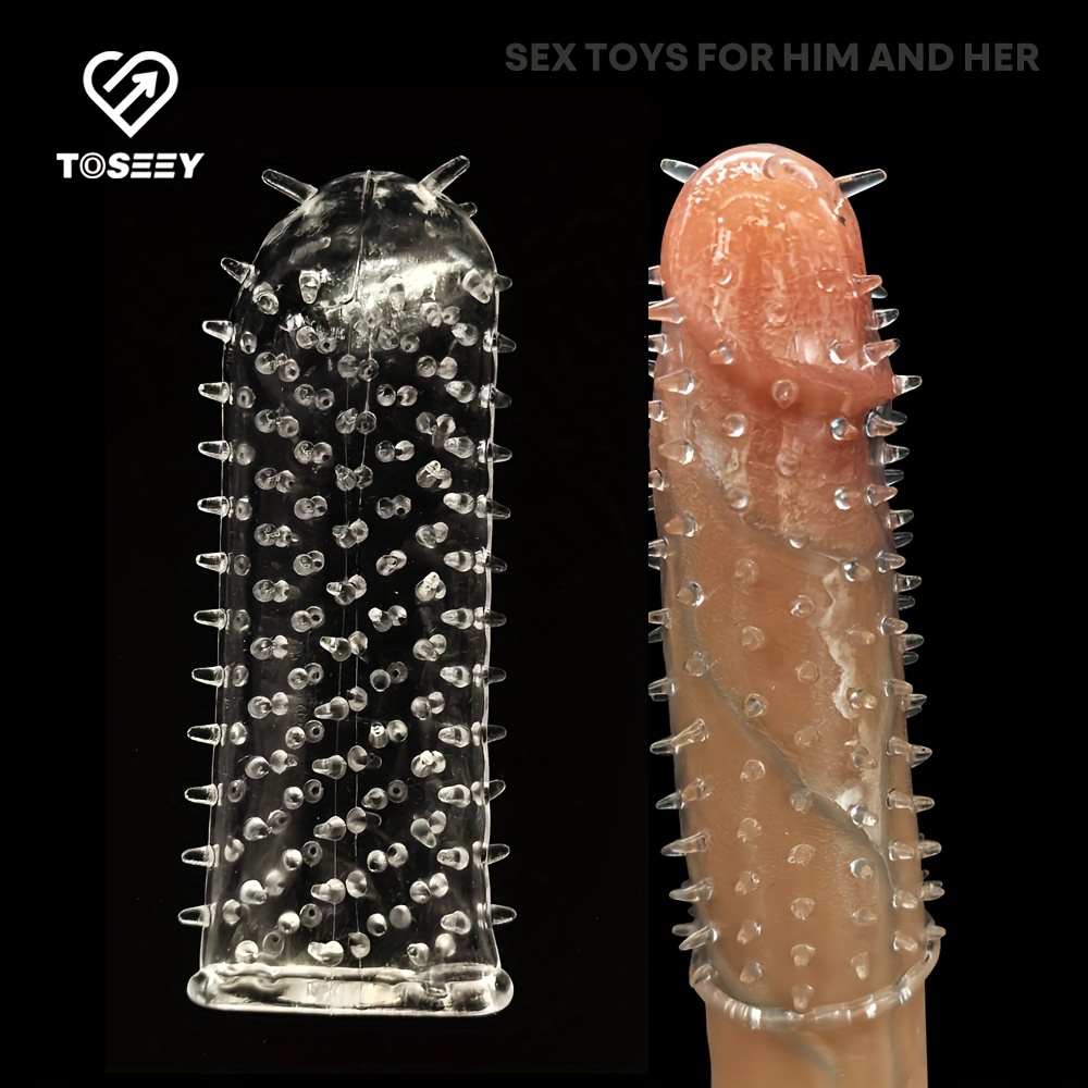 5pcs Reusable Penis Sleeve for Man, Transparent Male Penis Sleeves, Penis Lock Rooster Ring, Dildo Cover Adult Sex Toys for Men, Vagina Stimulation Ring Best Gift, Sex Toys for Men Couple - Image 9