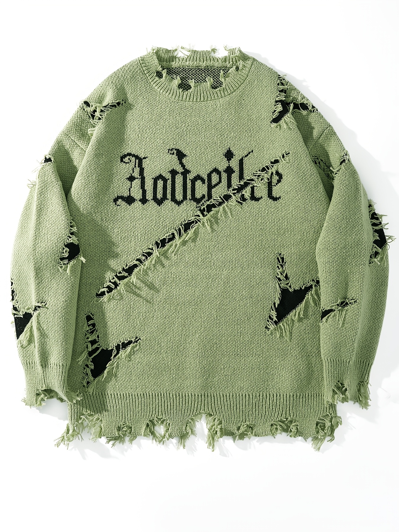 Men's Autumn Winter Long Sleeve Pullover Sweater - Relaxed Fit Drop Shoulder, D…