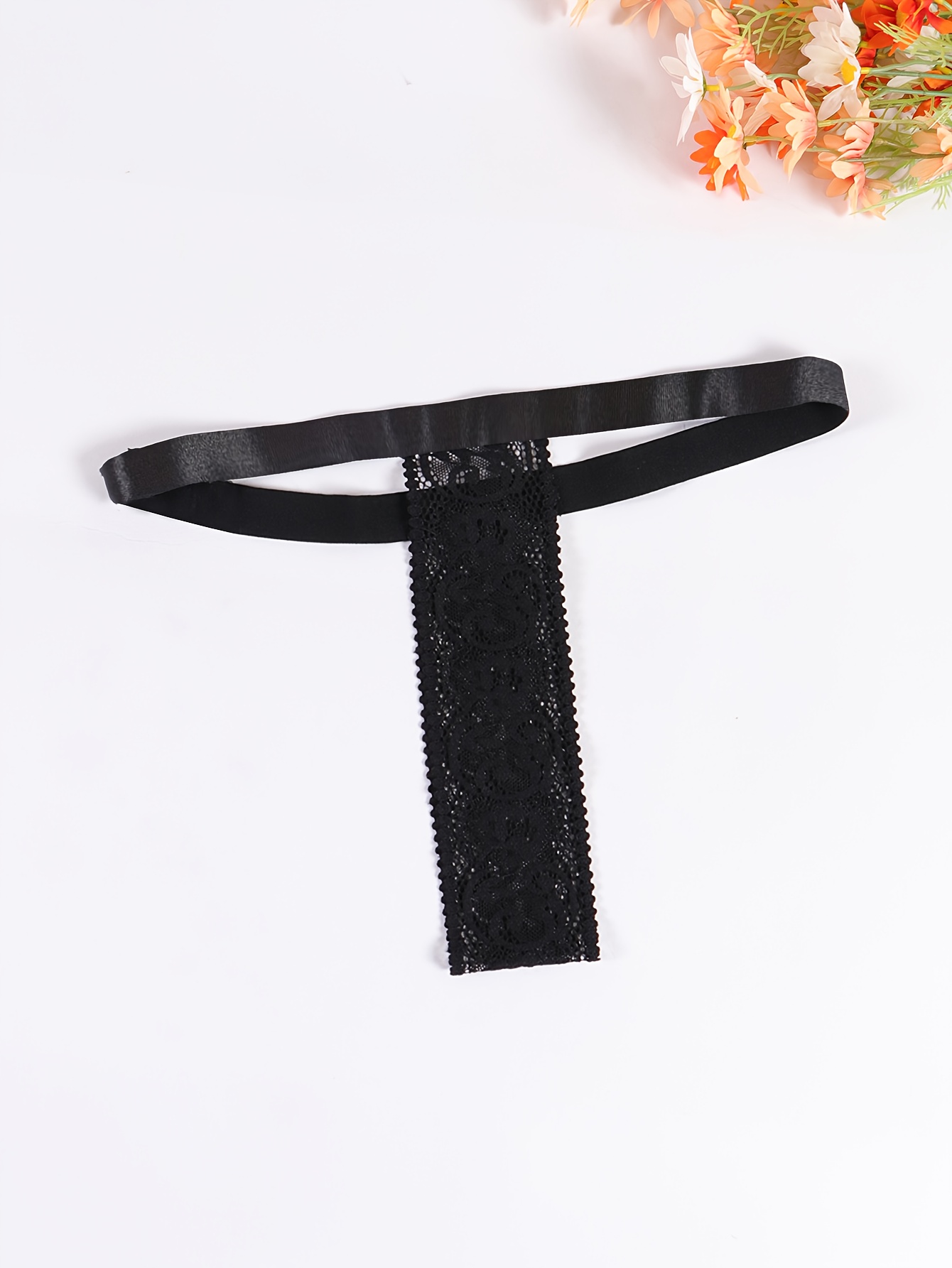 Ladies' Sexy Elastic Thong with Lace And Nylon Straps, Low-Rise Intimate Underwear. - Image 6