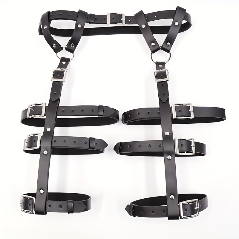 Sensual PU Leather Elegant Harness Pants for Gifts and Celebrations - No Power Required - Image 3