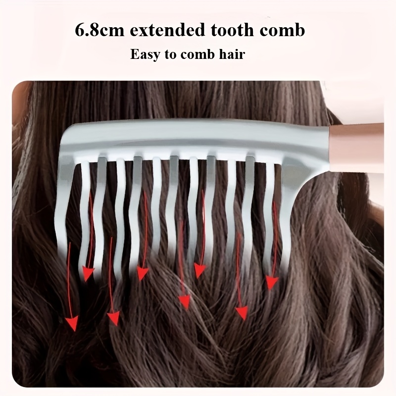 A Set of Wide-Toothed Combs, Ideal for Long Curls And Voluminous Styles - Stylish Black And Light Blue Combs with ABS Handles, Perfect for Managing Curls And Home Massages, an Ideal Holiday Gift for Friends, Elegant Hair Combs - Image 9