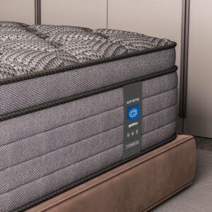 MRH New 10 12 14-Inch Twin Full Queen King Boxed Memory Foam Hybrid Mattress Medium Hardne with Ergonomic Individual Springs, Breathable Fabric, Lumbar Support, for Side/Back Sleepers, Guest Rooms, Hotels, And Home Bedrooms