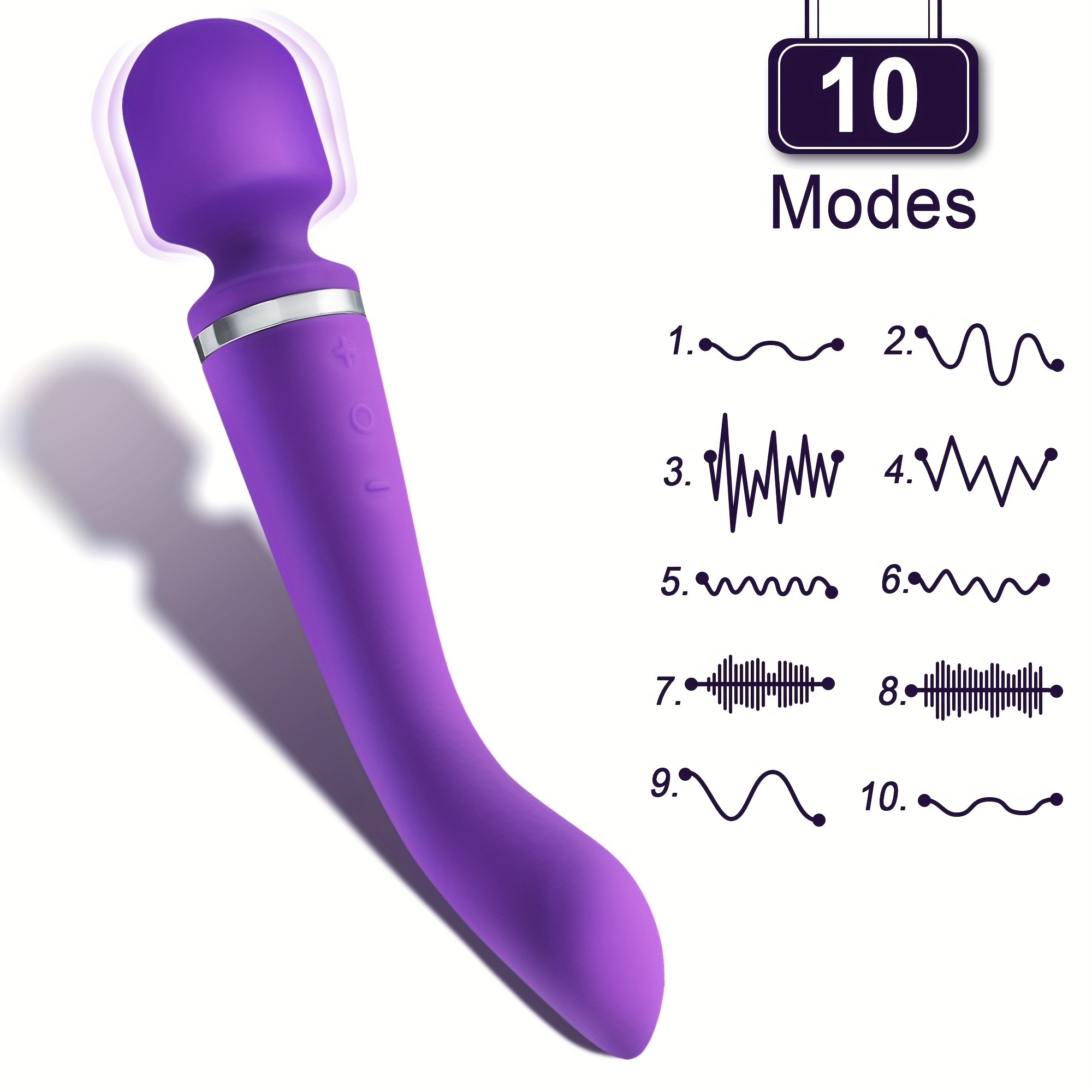 Dildo - Dual Motor Magic Wand Vibrator, 10 Modes G-Spot Massager Sex Toy, Rechargeable Lithium Battery, Clitoris Stimulator Dildo for Women, Anal Plug Toys for Adult - Image 10