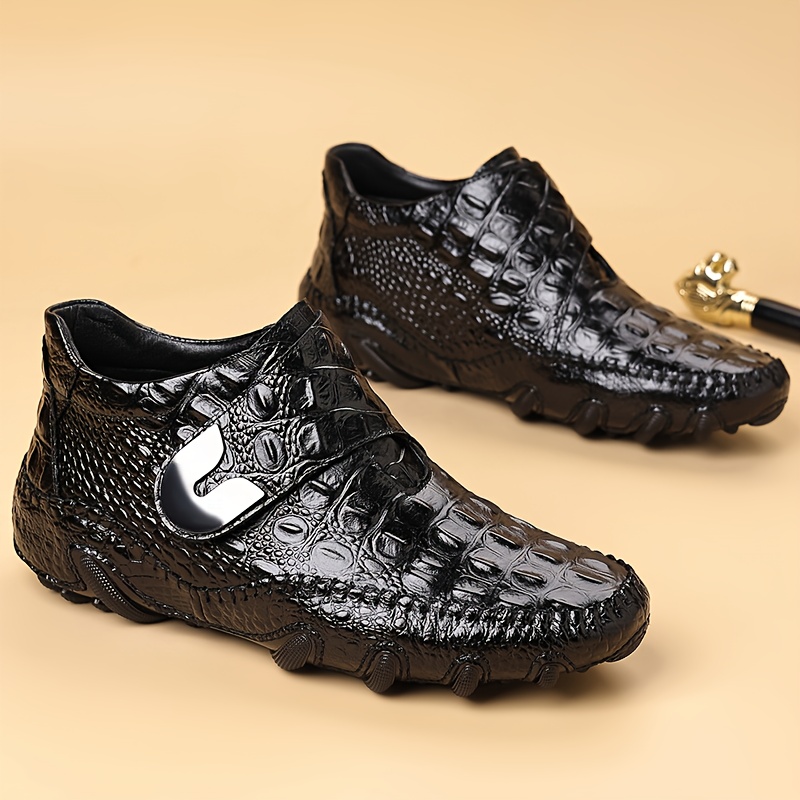 Top-grain 2025 Autumn/winter New Fashion Business Casual High-top Shoes, Featuring a Top-grain Upper and Slip-resistant, Wear-resistant Rubber Sole. The Buckle Design Allows for Easy On-and-off Wear, Suitable for Daily Casual Use, Business Banquets - Image 7