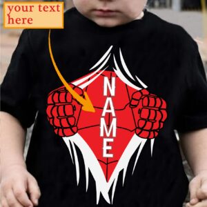Customized Boys' Custom Name T-Shirt with Name/Initials - ' Casual Round Neck Summer Tee, Custom Lettering for Events, Birthdays & Casual Attire - DZTX3027 Model Number (Add Your Name)