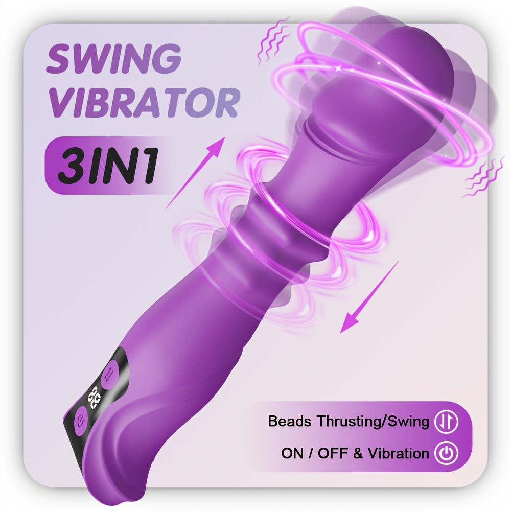Dildo - Vibrator, Swing Thrusting Dildo G Spot Clitoral Vibrators with Powerful…