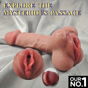 1pc Realistic Male Masturbation Cup - Soft TPE Dildo with 2-in-1 Design, Pocket Pussy & Penis Butt Plug for Men and Women, Couples, No Battery Needed, Durable and Comfortable Adult Toy for Sensory Experience, Masturbation Aid, Sleek Design, Male