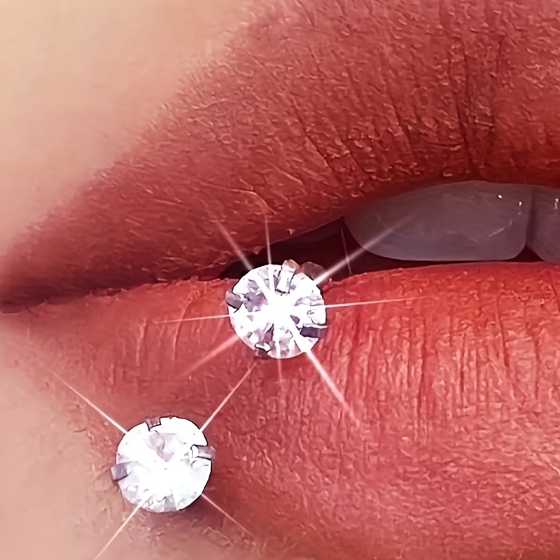 4pcs of Stylish And Minimalist Stainless Steel Circular Heart Star CZ Zirconia Horseshoe Nose Rings with Internal Thread Design, Suitable for Multiple Piercings, Perfect for Nasal Cartilage, Ear Screens, And Lips. - Image 6