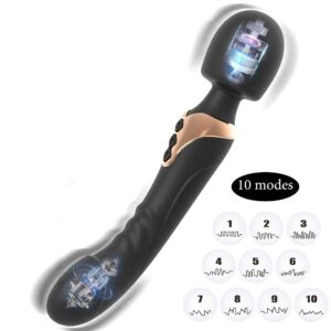G Spot Vibrator Wand Dildo Sex Toy with 10 Powerful Vibrations Dual Motor Stimulator for Women Or Couple