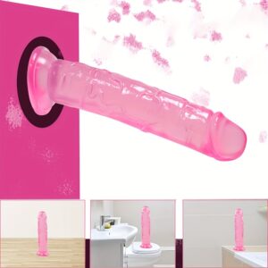 Dildo - Simulation Penis, Realistic Dildo, Dildo with Strong Suction Cup, Anal Butt Plug, Adult Sex Toy Masturbator, Anal Stretcher, Anal Dilator, Simulated Penis for Female Clitoral G-Spot Stimulation, Crystal Big Penis Sex Toy, Beginner-Friendly