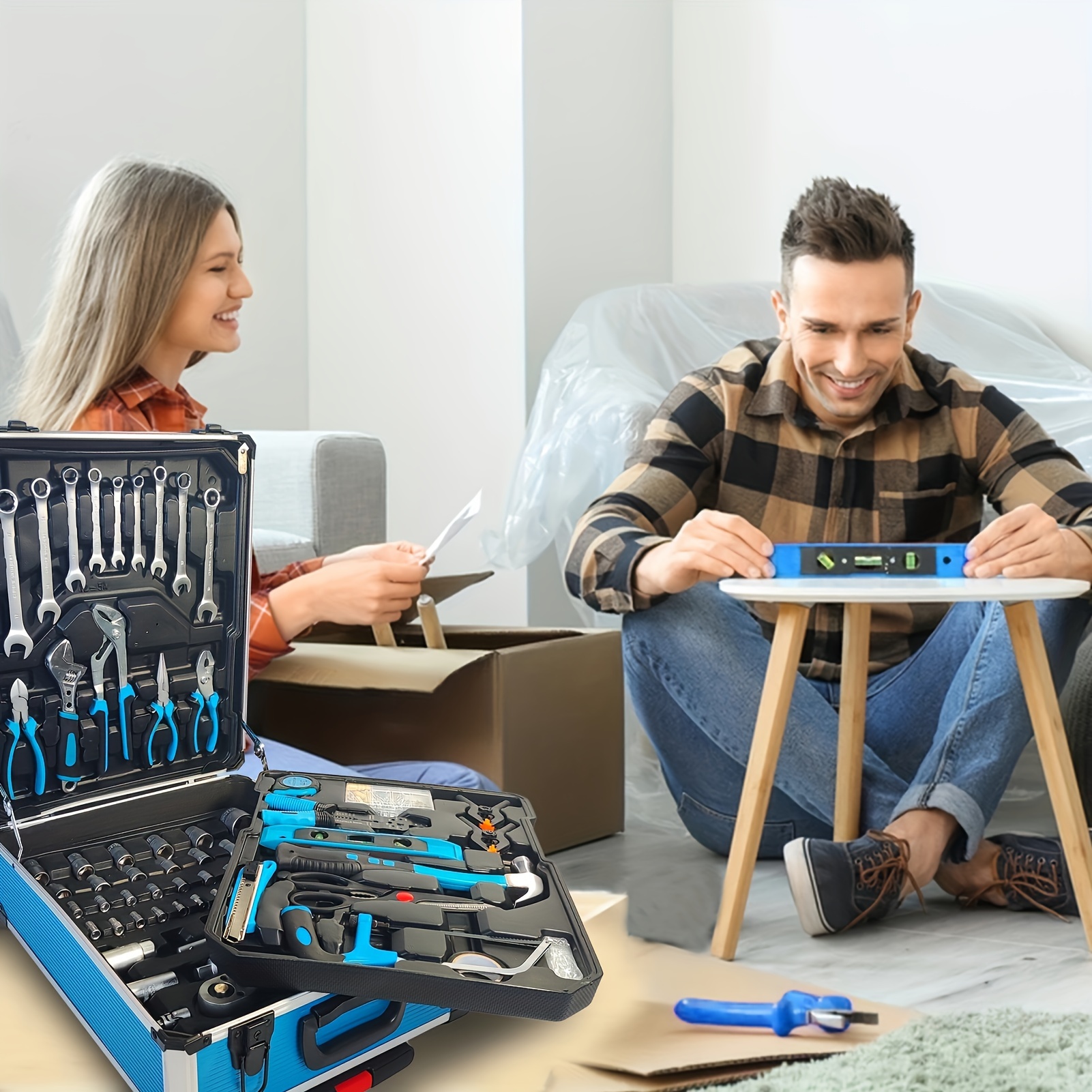 799pcs Tool Sets for Men, Tool Box with Tools, Tool Kit with Rolling Tool Box, Complete Tool Box Set, Household Tool Set, Aluminum Trolley Case Tool Setas, Gift On Father's Day - Image 11