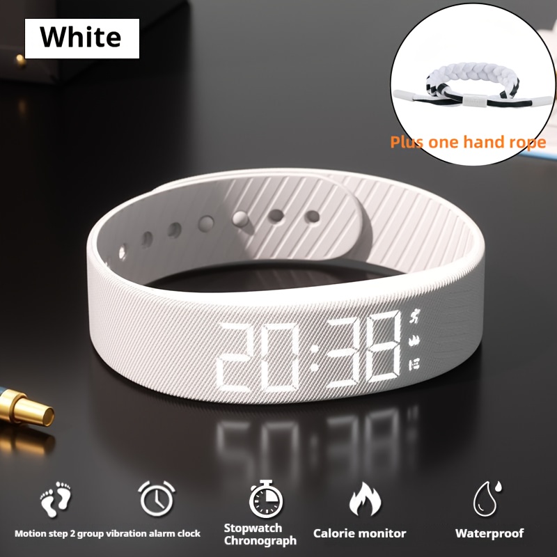 2025 New Multifunctional Simple Fashion Unisex Electronic Watch with Alarm Clock, Pedometer, Timer, Luminous, Senseless Wear Fashion Sports Multifunctional Wristwatch Holiday Gift, Suitable for Any Scene - Send a Hand Rope A - Image 7