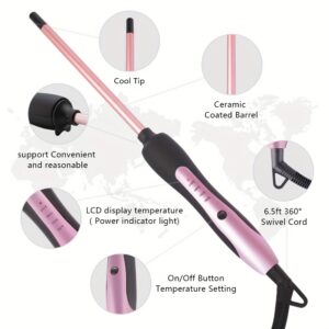 1pc Hair Straightener and Curler, Fine Wool Fiber, Safe and Long-Lasting Waves, Anti-Scald, Fluffy, 59.06-98.43inch Cord, 110-130V, US Plug, Suitable for Wet/Dry Hair, No Battery, Perfect Mother'S Day Gift