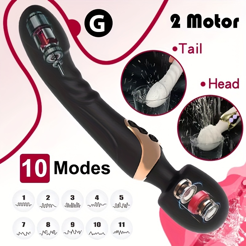 Double Head Wand Massager G-spot Dildo Vibrator Clit Stimulator Sex Toys Women