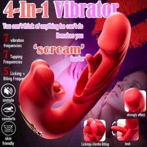 4-in-1 Powerful And Precise Clitoral G-spot Anal Stimulation with Clitoral Suction Function - USB Rechargeable, 7-speed Motor, Happy Couple Toy, Gifts for Wives And Girlfriends, Valentine's Day Gifts, Adult Products