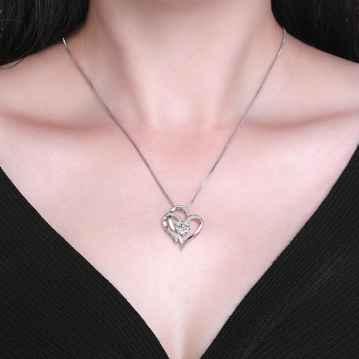 Enchanting 2pcs Gift Set for Her - Light-Up Preserved Rose in Glass & Heart Necklace, Perfect for Mom, Wife, Sister, Grandma on Mother's Day, Birthday, Christmas, Valentine'sChristmas - Image 7