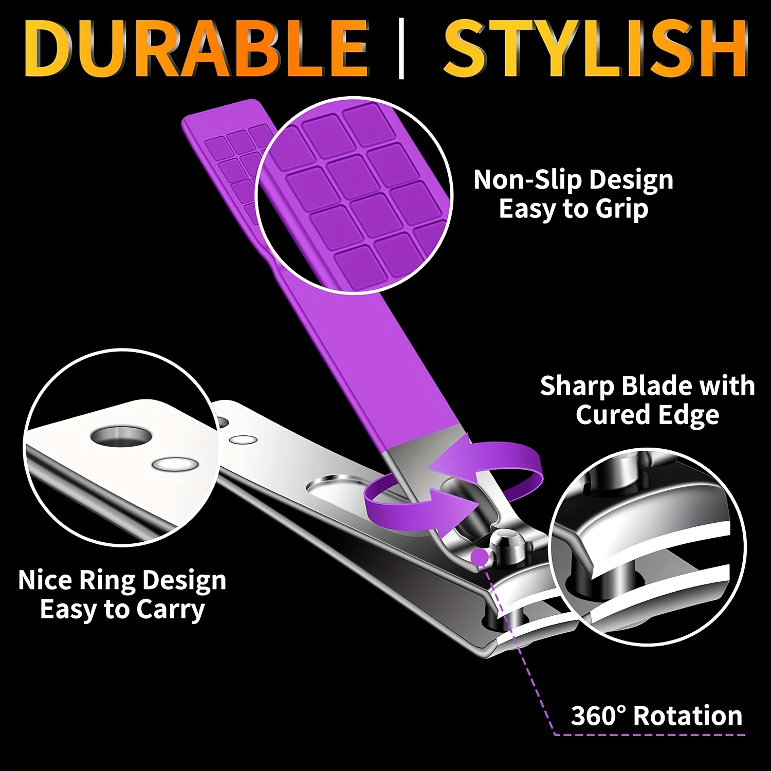 16pcs Professional Stainless Steel Nail & Pedicure Kit with Storage Case - Heavy-Duty Manicure & Foot Care Set, Tweezers, Ear, Scissors & File for home, Travel - Suitable for s &, Christmas/Valentine's Gift - Image 4