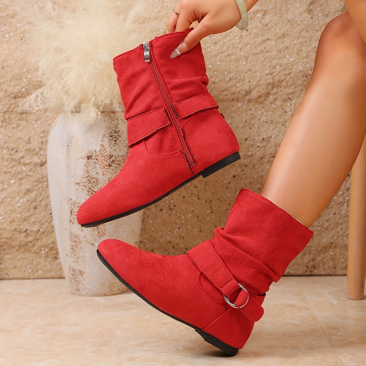 168-5 Women's Ankle Boots, Suitable for Holiday Use, Lace-up Round-toe Casual Sneakers, Made of Faux Cover with Fabric Lining and Insole, All-season Wear, Fashionable Street Style, Ideal Gift - Image 12