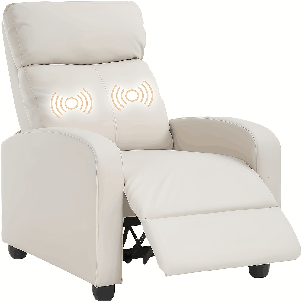 Single Recliner Chair | Breathable Padded PU Leather Massage Sofa with Footrest for Home Theater, Suitable for Bedroom and Living Room, Manual Reclining, Metal Frame, Sponge Filled, Plug Powered - Image 5