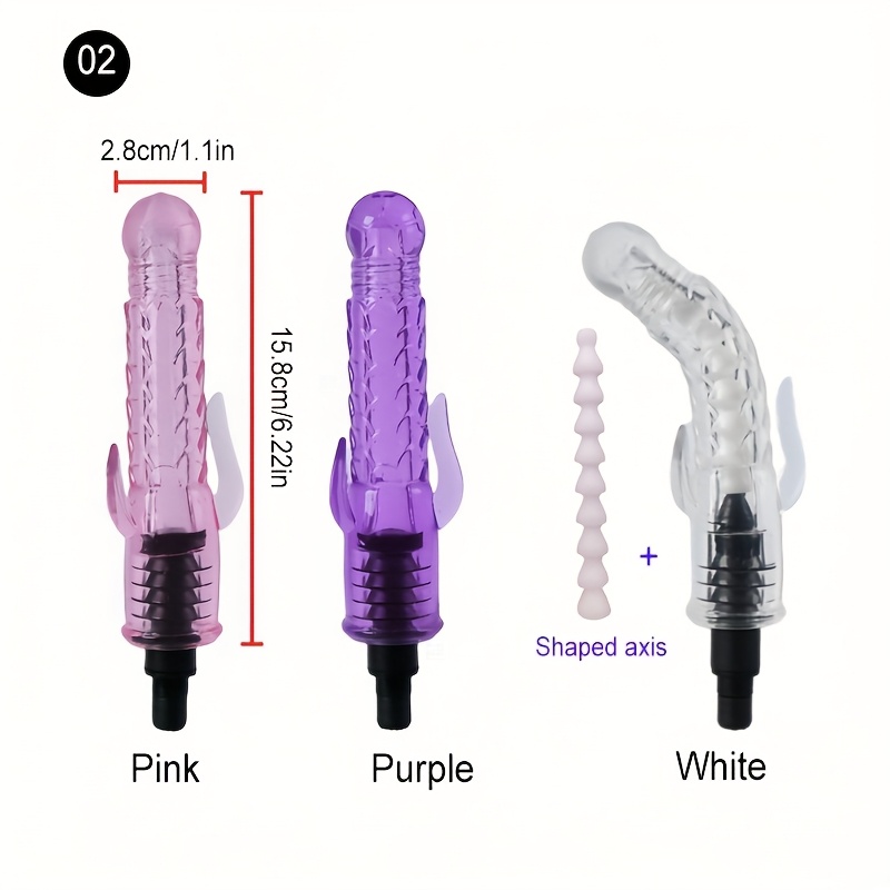 Women's silicone creative fascia gun long massage head, portable massage accessories massage gun modified silicone Adult sex toys, massager muscle relaxation massage 12-13mm 18-19mm adapter, no fascia gun - Image 2