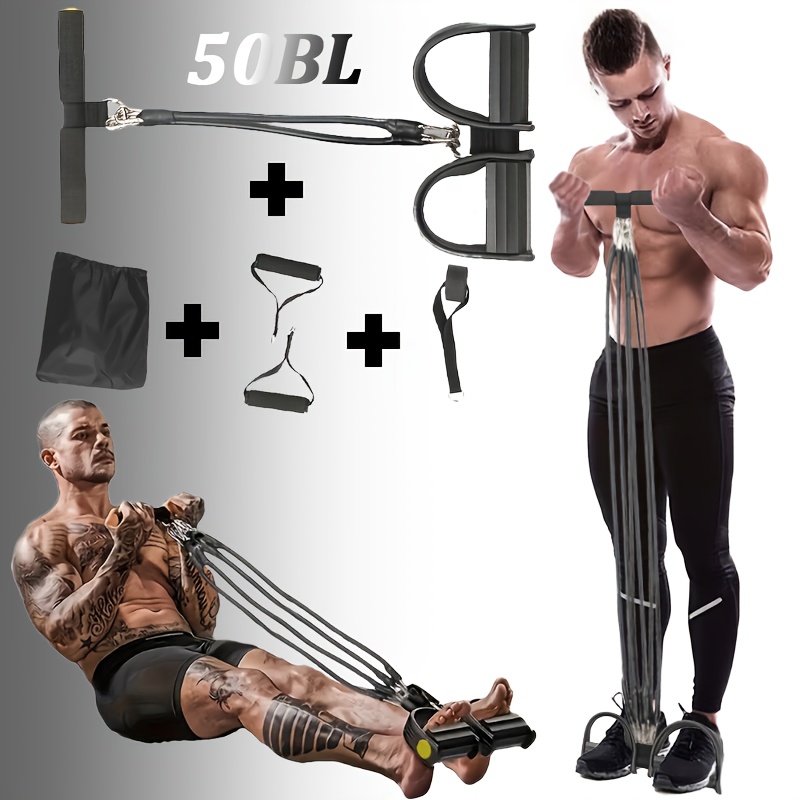 Five-Level Stretching Resistance Multifunctional Foot Puller, Fitness Pull Band, Sit-Up Assistant, Unisex Foot Puller, Multifunctional Sports Foot Puller, Pilates Fitness Equipment, Suitable for Hands, Legs, Abdominal Muscles, Fitness Assistance Equipment, Suitable for Home and Outdoor Sports with Five Weight Options - Image 5