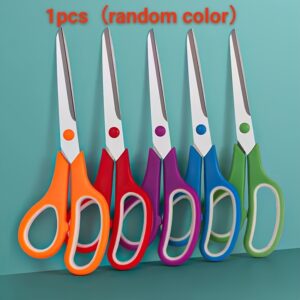 Scissors with a Soft Grip And Stainless Steel Blades - Ergonomic Design, Available in Various Colors, Suitable for, School, And Home Use - Durable Metal Construction for Cutting, School Supplies, Modern Scissors.