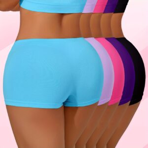 Set of 5 Simple Seamless Women'S Boxer Shorts, Comfortable And Designed to Prevent Exposure, Ideal for Layering.