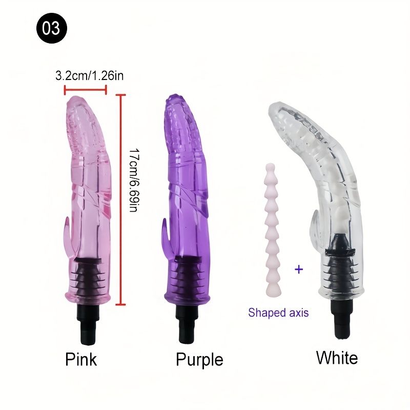 Women's silicone creative fascia gun long massage head, portable massage accessories massage gun modified silicone Adult sex toys, massager muscle relaxation massage 12-13mm 18-19mm adapter, no fascia gun - Image 4