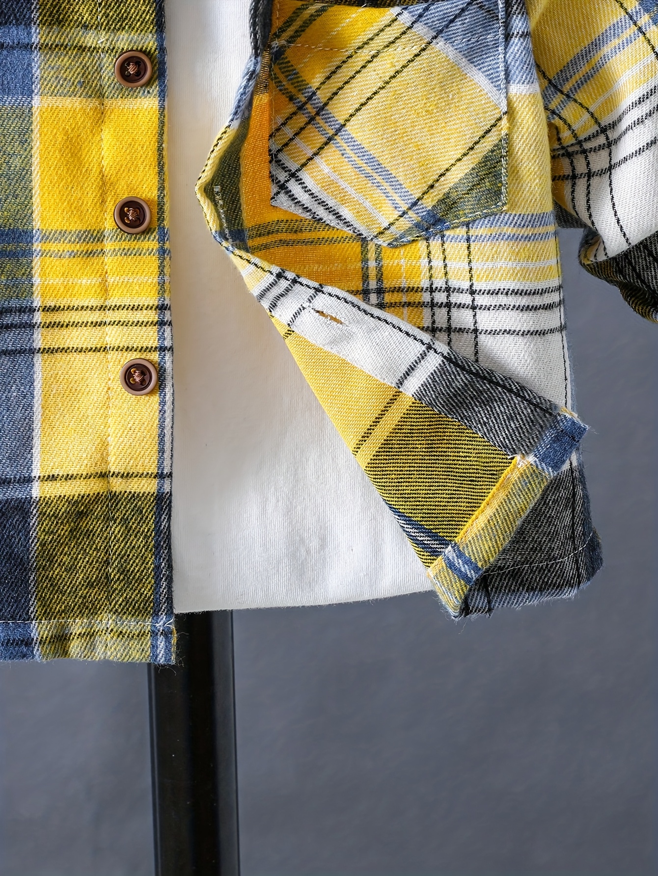 Boys' Spring/Autumn Plaid Shirt and Jeans Two-Piece Set: Fashionable Versatile Long Sleeve Top + Stretch Denim Pants for 3, 4, and Youngsters - Casual Wear, Perfect for Daily Outings and, for Outdoor, Perfect for Outdoor - Image 9