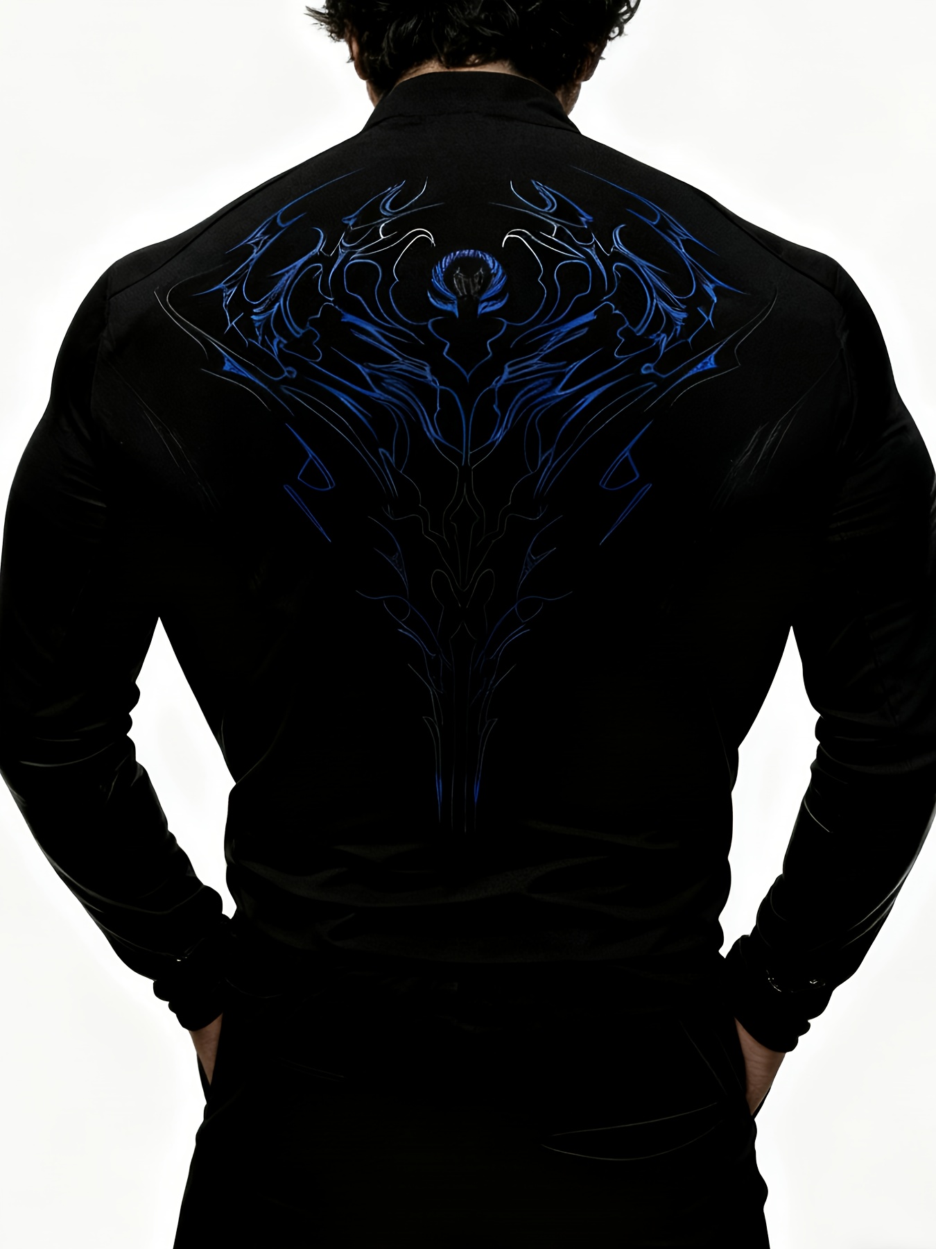 Men'S Compression Long Sleeve Shirt | High Neck Muscle Fitness T-Shirt with Geometric Print, High Stretch Fabric, Skinny Fit for Gym, Running, Basketball, Casual Wear - All-Season Sports Apparel for Men and Teens - Image 6
