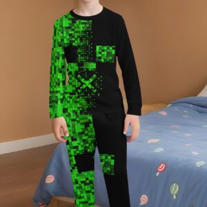Boys' Two-Piece Set, Fashion Pixel Style, Long Sleeve and Trousers