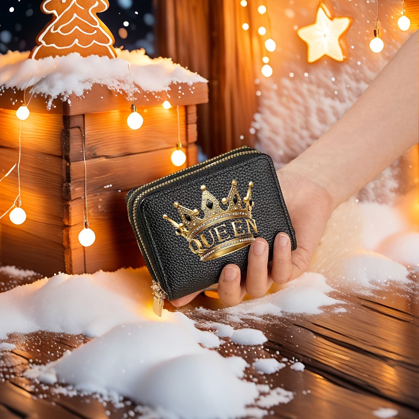 Women' Queen Crown Wallet - Thickened Zipper Wallet with Multiple Card Slots, Compact Coin Purse Suitable for, College, - Stylish & Functional Money Holder - Image 9