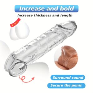 Men'S Ultra-Comfort Stimulation Sleeve | Second Skin Fit with Textured Design for Enhanced Pleasure, Made from Body-Safe Hypoallergenic TPE, Reusable & Easy to Clean, Ideal for Sensual Intimacy