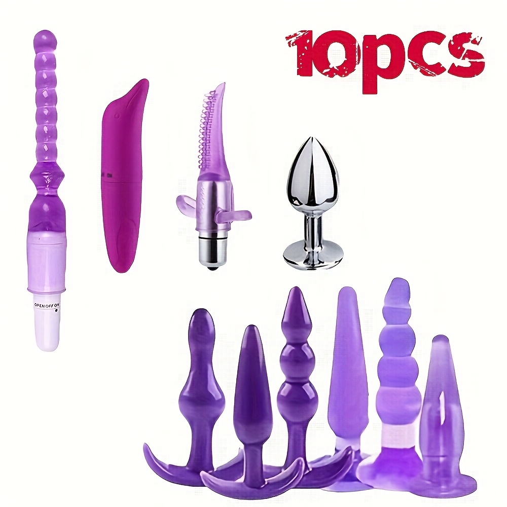 BDSM Anal Plug Vibrator Penis Rings Kit, Anal Plug Anal Beads Dildo Clit Vibrator Nipple Massager Adult Erotic BDSM Supplies Set Anal Plug Kit Sex Toys for Men And Women - Image 2