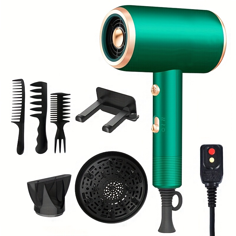 Professional Ionic Hair Dryer with Diffuser Attachment - Ionic Technology for faster drying, 2 Speeds & 3 /Cool Settings, Ionic generator ionizes the air for faster evaporation, Brushed Motor for Straight/Curly/Wavy Hair - Suitable for Home, Travel - Image 8