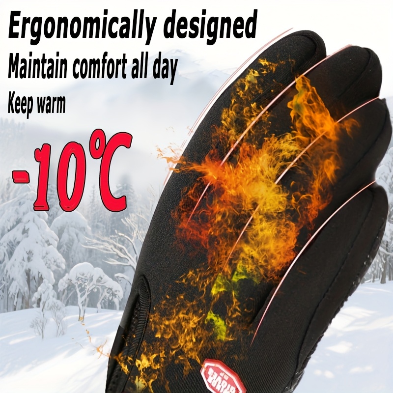 Unisex Winter Warm Gloves with Touchscreen Function - Thermal Insulated Ski & Cycling Gloves for Men & Women, Anti-Slip Grip, Ergonomic Design for Running, Driving - Image 6