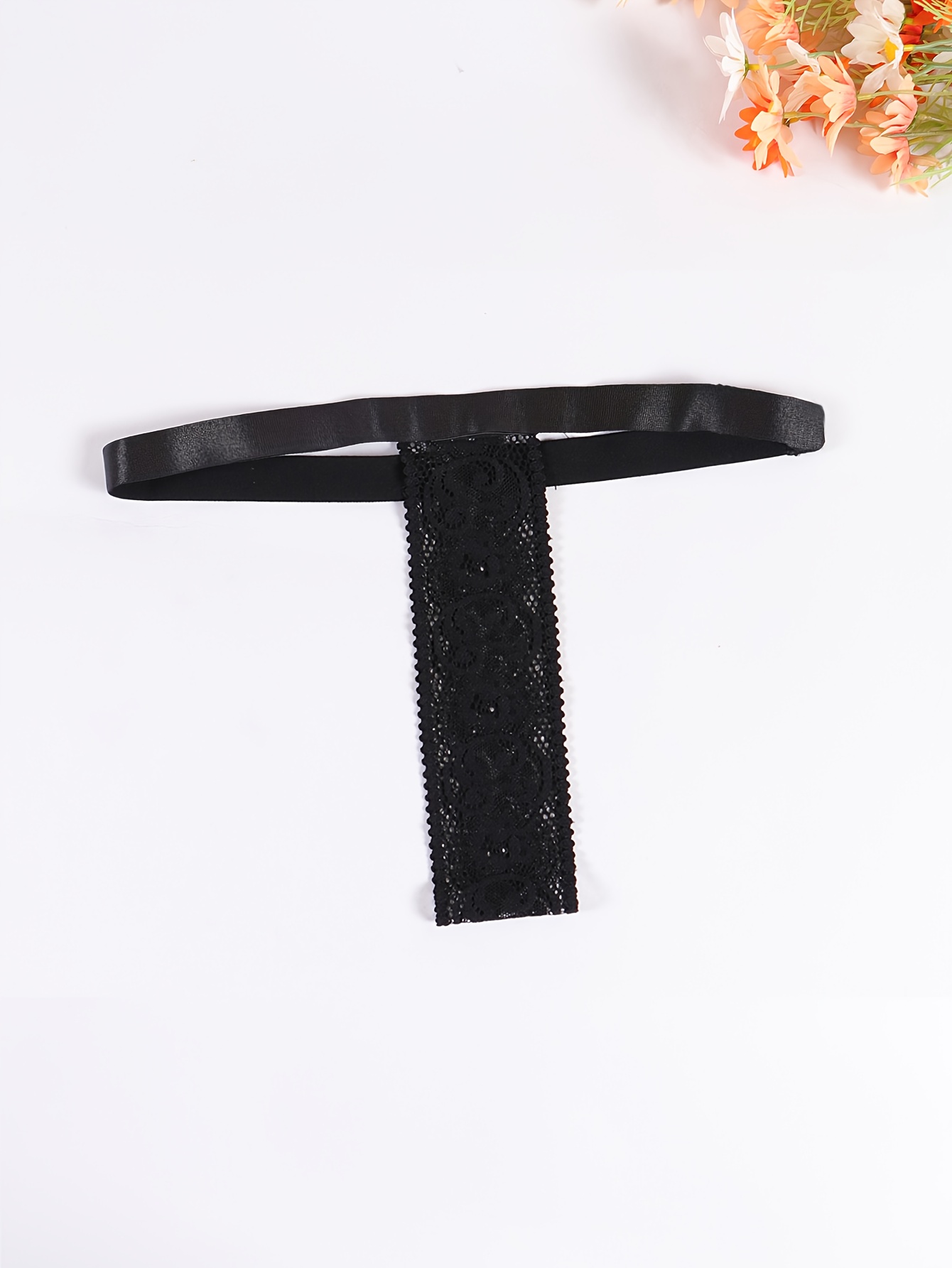 Ladies' Sexy Elastic Thong with Lace And Nylon Straps, Low-Rise Intimate Underwear. - Image 8