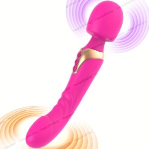 [G-Spot Vibrator] Double Head G-Spot Vibrator - Realistic Vibrating Dildo with 10 Vibrations, Soft Adult Sex Toy for Couples Play