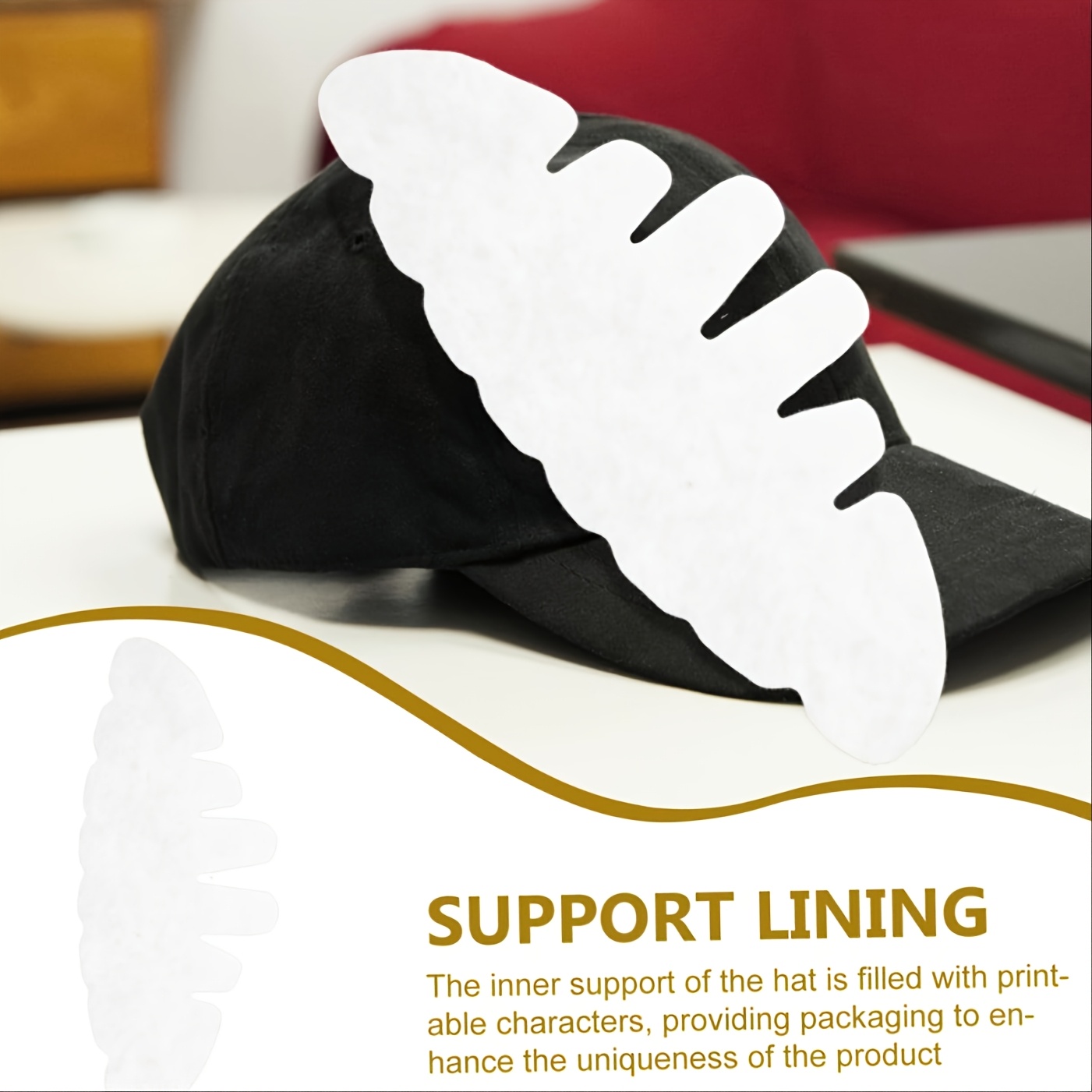 12pcs Sweat-Absorbent Baseball Cap Liners, Washable Flexible Felt Hat Shaper for Sports Hats and Outdoor Hardtops with Wide Brim - White/Black (6pcs White + 6pcs Black) = 12pcs - Image 10