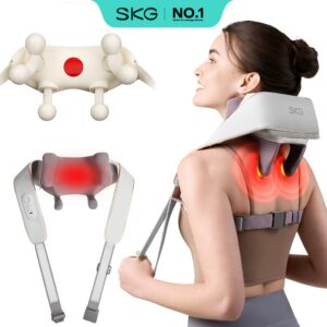 The SKG 6D Full-Body Heating Electric Massager Offers Deep for The Neck, Featuring a Cordless 6D Acupressure Massage for The Neck, Shoulders, Back, Legs, And Head. It'S Suitable for Home And Office Use, Making It a Unisex Gift for Men