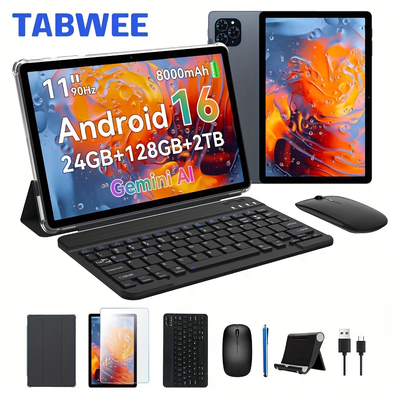 TABWEE T90 Android 16 New 2025 Tablet, 11-inch FHD Large Screen+1200x1920 IPS D…