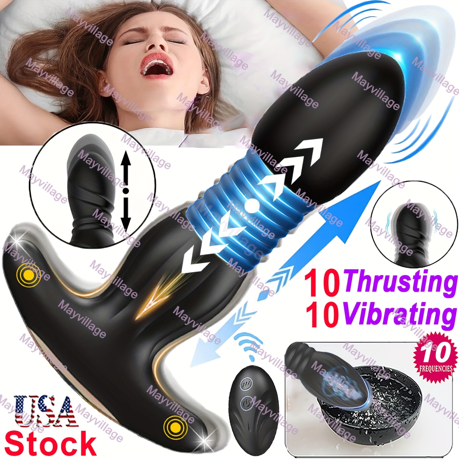 Fastest-Ever Thrusting Vibrating Butt Plug Anal Plug Toy Vibrator, Male Prostat…